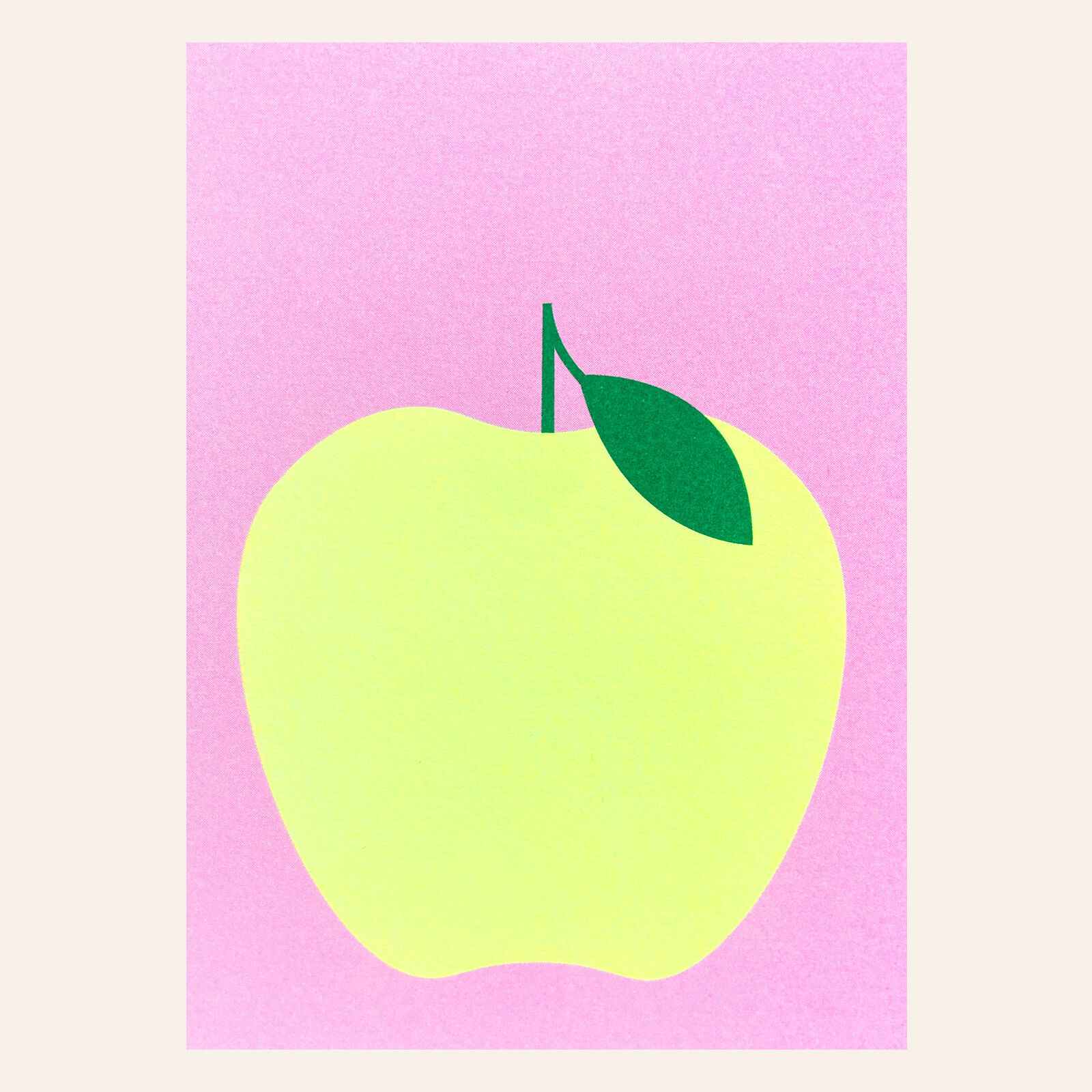 Risographie Postkarte – Apfel – DIN A6