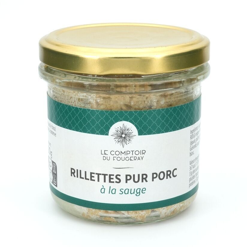 Rillettes di maiale alla salvia 120g (Le Comptoir du Fougeray)