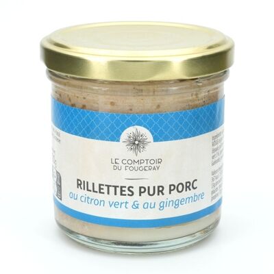 Rillettes de cerdo con lima y jengibre 120 g (Le Comptoir du Fougeray)