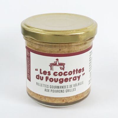 Poultry rillettes with grilled peppers and onions (Le Comptoir du Fougeray)
