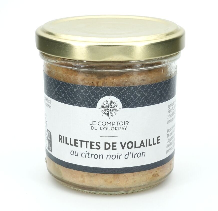 Hähnchen-Rillettes mit iranischer schwarzer Zitrone 120 g (Le Comptoir du Fougeray)
