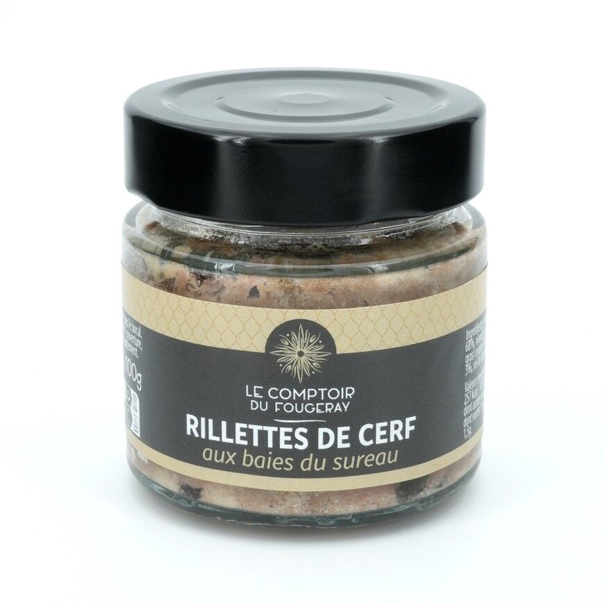 Rillettes di cervo al sambuco 100g (Le comptoir du Fougeray)