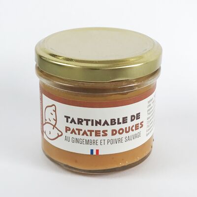 Organic sweet potato spread with ginger and wild pepper (Le Comptoir du Fougeray)