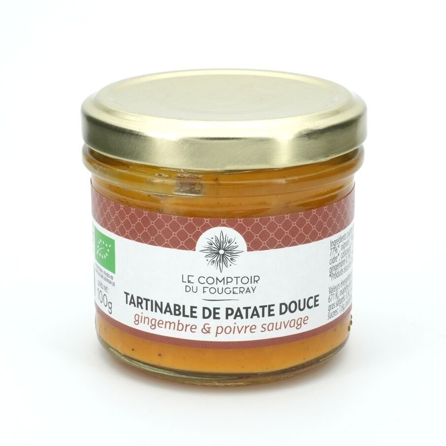 Crema spalmabile di patate dolci biologiche con zenzero e pepe selvatico 100g (Le Comptoir du Fougeray)