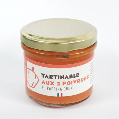 Tartinable BIO aux 2 poivrons et au paprika doux (Le Comptoir du Fougeray)