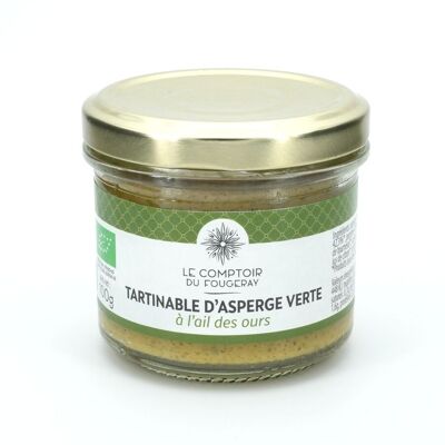Crema de espárragos verdes ecológicos con ajo silvestre 100 g (Le Comptoir du Fougeray)