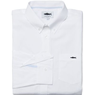 Weißes Hemd aus 100 % Baumwollpopeline