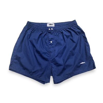 Navy Blue Slimmer Cut Boxer Shorts