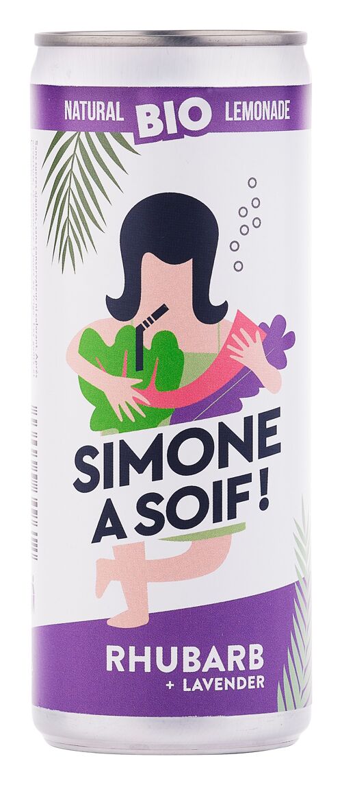 Simone a soif! Rhubarbe + Lavande (finement pétillant)