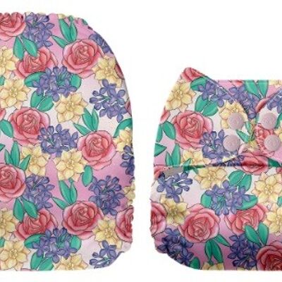 Mama Koala One Size Pocket Diaper - Colored Roses