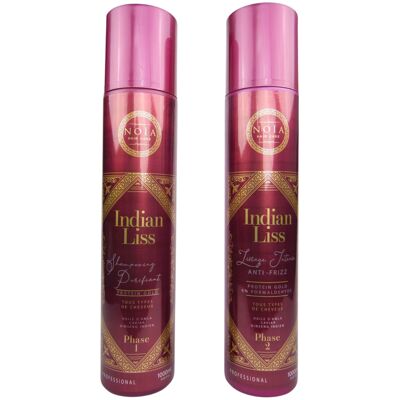 NOIA HAIR SMOOTHING - INDIAN LISS - AMLA OIL, CAVIAR & INDIAN GINSENG - PROTEIN GOLD - 2 X1000ML