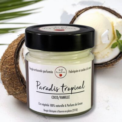 Coco/Vanilla scented candle (Tropical paradise)