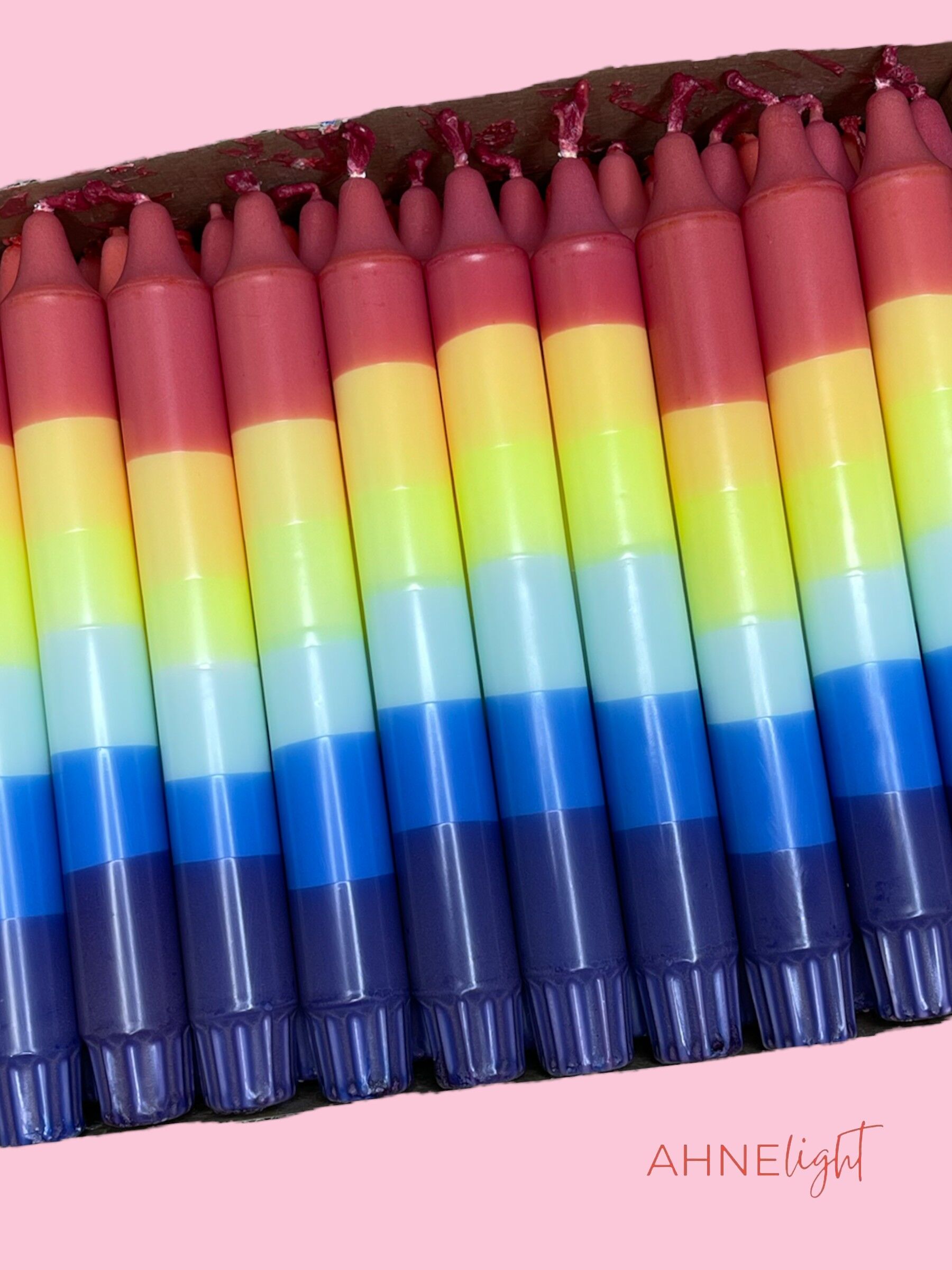 Hand Colored Candle PRIDE