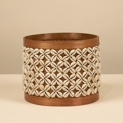 Shells Bamboo Balinese Basket Large