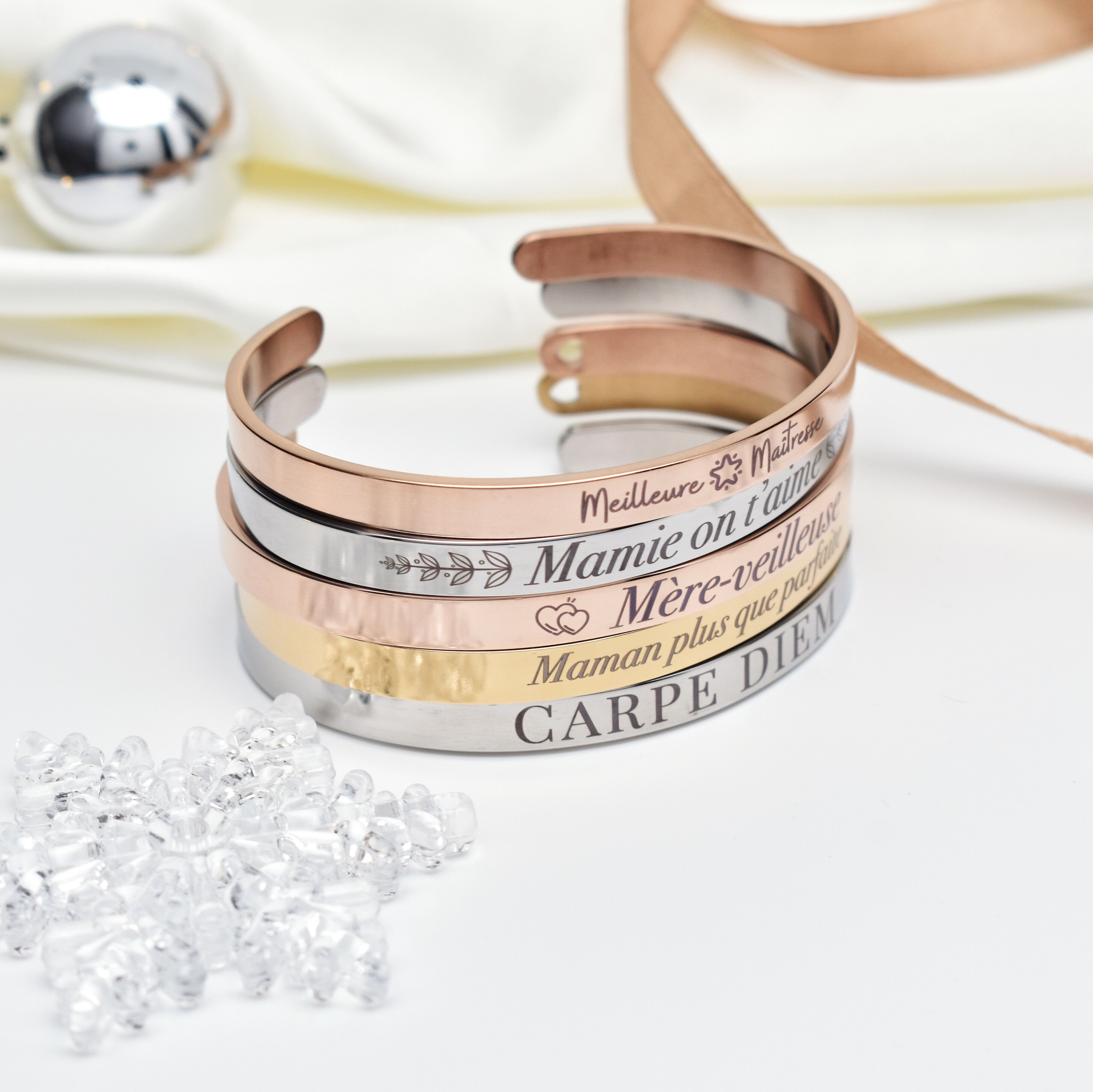 Message hot sale cuff bracelets