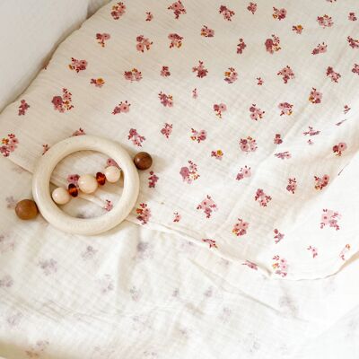 Lightweight baby blanket maxi swaddle - Gauze Rosa