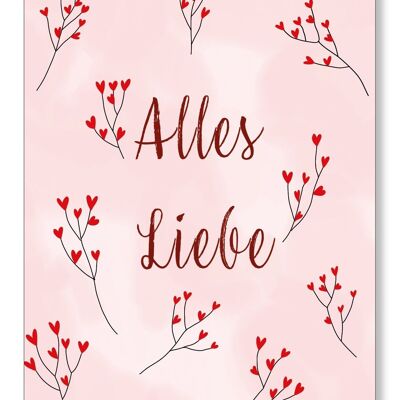 Aquarell Alles Liebe