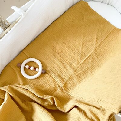 Lightweight baby blanket maxi swaddle - Honey Gauze