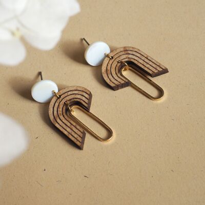 Boucles d'oreilles demi AZURINE