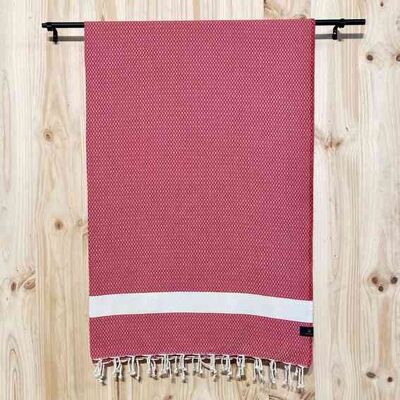 Fouta Middle Losange Rouge