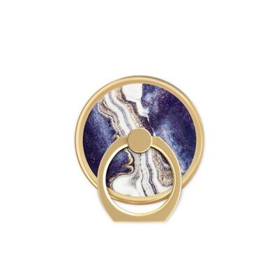 Anillo Magnético Montura Mármol Indigo Dorado