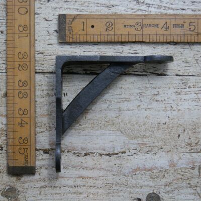 Shelf Bracket GALLOWS Penny End Cast Ant Iron 4" x 4"