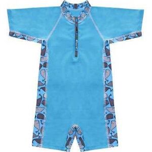 Combinaison anti uv bébé Balinou bleu à motif baleine