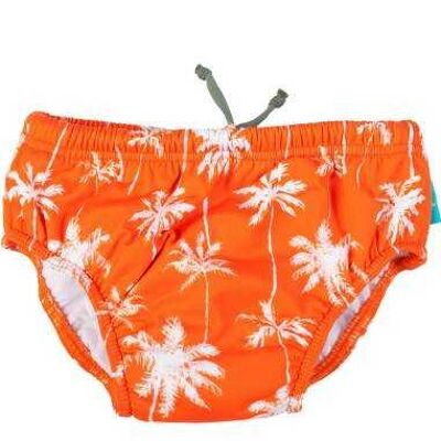 Indiana orange diaper swimsuit for baby swimmers