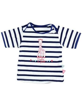 T shirt anti uv bébé mixte Sophie en croisière marinière rayée