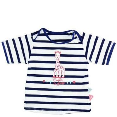 T shirt anti uv bébé mixte Sophie en croisière marinière rayée