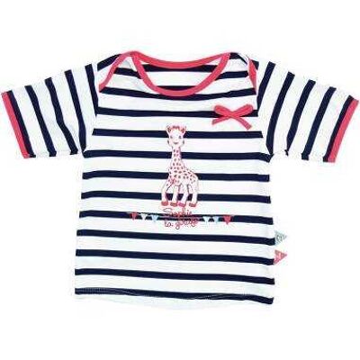 T-shirt da crociera Sophie per neonata anti-UV con righe blu navy