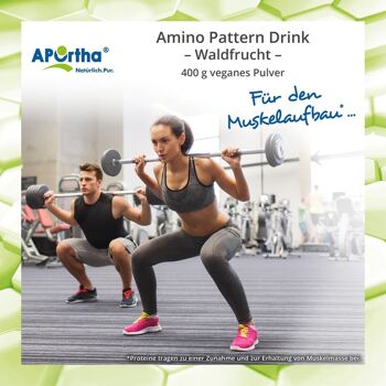 Amino Pattern Amino Acid Drink - Fruit de la forêt - 400 g de poudre végétalienne 7