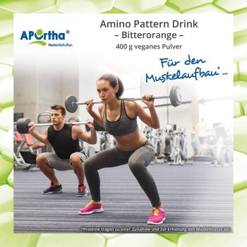 Amino Pattern Amino Acid Drink - Orange amère - 400 g de poudre végétalienne 7