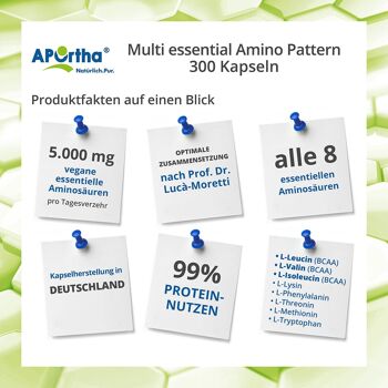 Multi Essential Amino Pattern 500 mg - 300 gélules végétaliennes 2