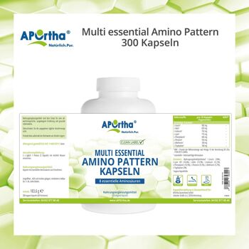Multi Essential Amino Pattern 500 mg - 300 gélules végétaliennes 5