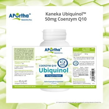 Kaneka Ubiquinol (TM) Coenzyme Q10 Capsules - 50 mg - 120 Capsules 4