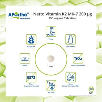 Natto Vitamine K2 MK-7 Cyclo® 200 µg - 190 Comprimés Végétaliens 3