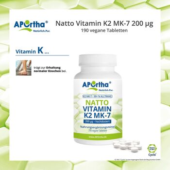Natto Vitamine K2 MK-7 Cyclo® 200 µg - 190 Comprimés Végétaliens 4