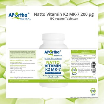 Natto Vitamine K2 MK-7 Cyclo® 200 µg - 190 Comprimés Végétaliens 5