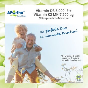 Vitamine D3 5 000 UI + Natto Vitamine K2 MK-7 Cyclo® 200 µg - 365 comprimés végétariens 7