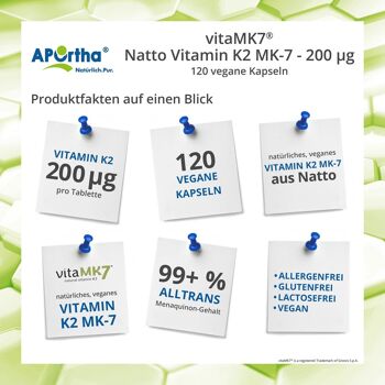 vitaMK7® - Natto Vitamine K2 MK-7 - 200 µg - 120 gélules végétaliennes 2