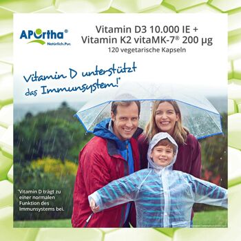 Vitamine D3 10 000 UI + Vitamine K2 vitaMK7® 200 µg - 120 gélules végétales 8