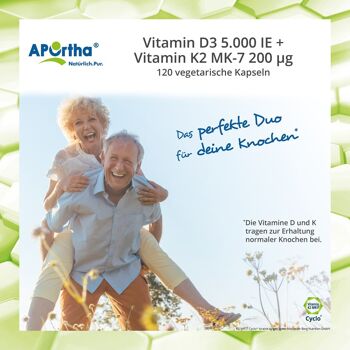 Vitamine D3 5 000 UI + Vitamine K2 MK-7 200 µg - 120 Capsules Végétariennes 8