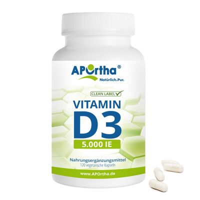 Vitamin D3 5,000 IU - 120 Vegetarian Capsules