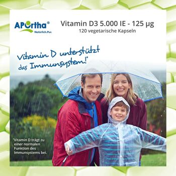 Vitamine D3 5 000 UI - 120 Capsules Végétariennes 8