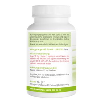Vitamine D3 Dépôt 10 000 UI - 250 µg - 120 gélules végétales 3