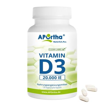 Vitamine D3 Dépôt 20 000 UI - 500 µg - 120 gélules végétales 1