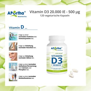 Vitamine D3 Dépôt 20 000 UI - 500 µg - 120 gélules végétales 4