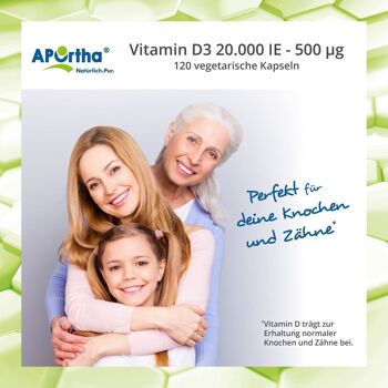 Vitamine D3 Dépôt 20 000 UI - 500 µg - 120 gélules végétales 7
