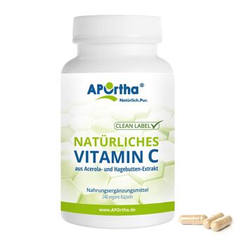 Vitamine C Naturelle - 240 Capsules Végétaliennes 1